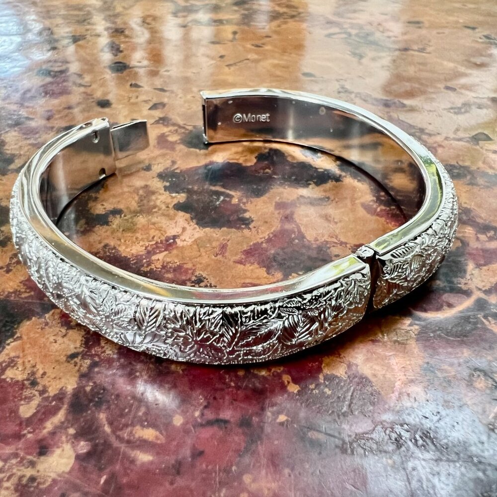 SALE!  Vintage Monet Textured Silver Bracelet